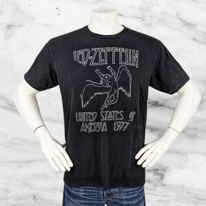 Led Zeppelin Concert Tour T Shirt Tee Black